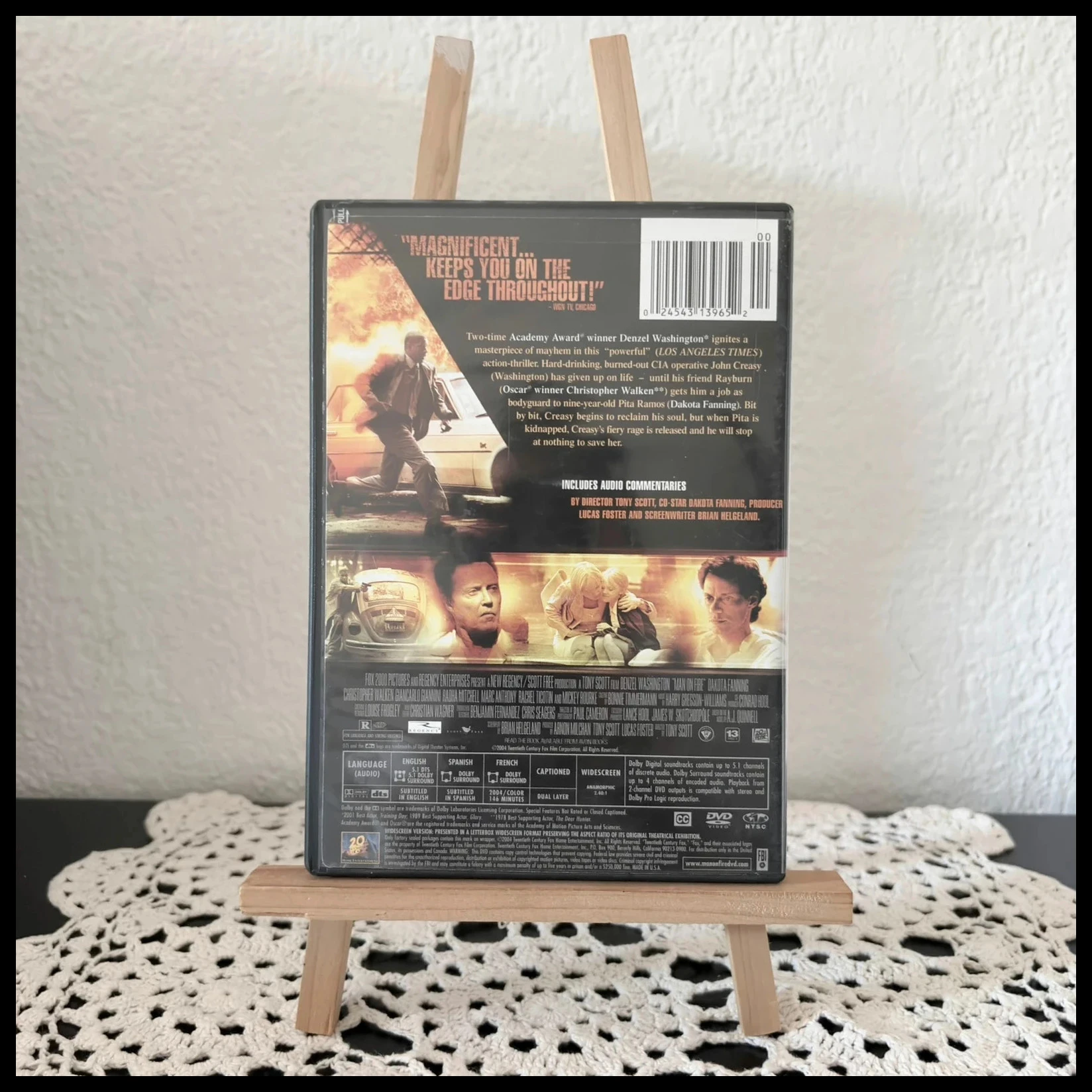 DVD Man on Fire – Denzel Washington – Edição Widescreen Zone 1 – photo 2
